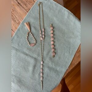 Genuine rose quartz jewelry from Banana Republic - Never worn!